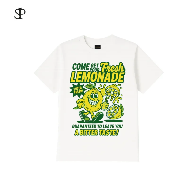 Áo Thun “Fresh Lemonade” Mùa Hè, Cotton 250 GSM