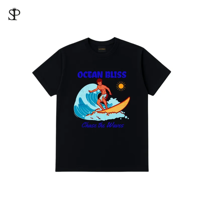 Áo Thun Ocean Bliss Mùa Hè, Cotton 250GSM