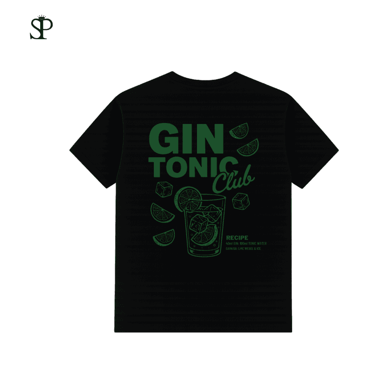 Áo Thun Gin Tonic Club Mùa Hè, Cotton 250GSM